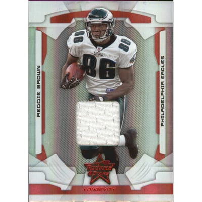 2008 Leaf Rookies and Stars Longevity Materials Ruby #74 Reggie Brown/350