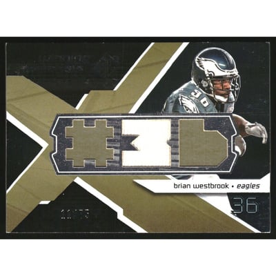 2008 SPx Winning Materials Jersey Number 75 #WMBW Brian Westbrook