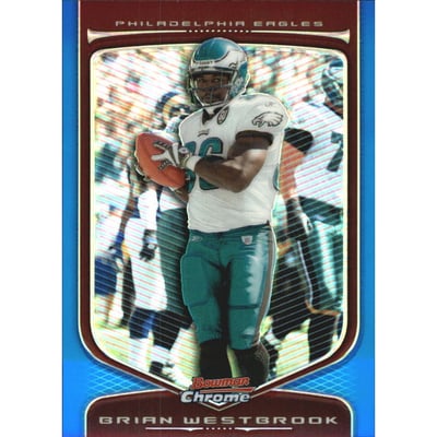 2009 Bowman Chrome Blue Refractors #33 Brian Westbrook