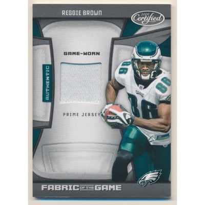 2009 Certified Fabric of the Game Prime #116 Reggie Brown/50