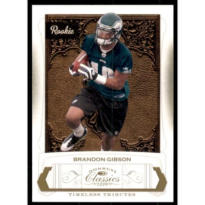2009 Donruss Classics Timeless Tributes Gold #160 Brandon Gibson