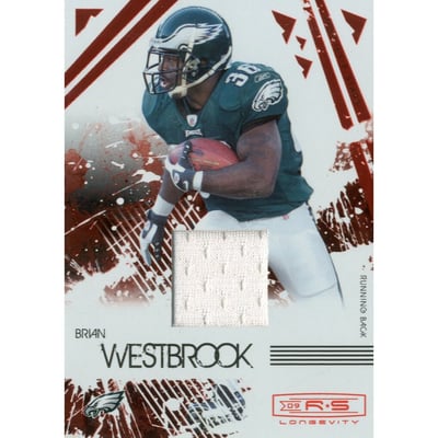 2009 Donruss Rookies and Stars Longevity Materials Ruby #73 Brian Westbrook/299
