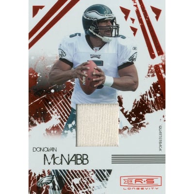2009 Donruss Rookies and Stars Longevity Materials Ruby #75 Donovan McNabb/299