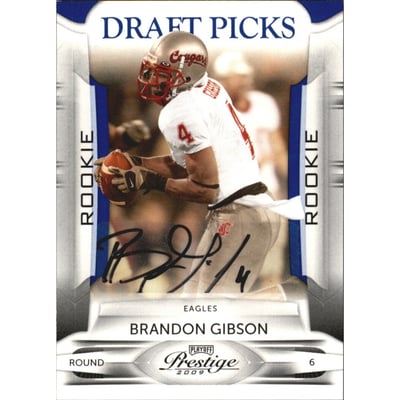 2009 Playoff Prestige Draft Picks Autographs #111 Brandon Gibson/399