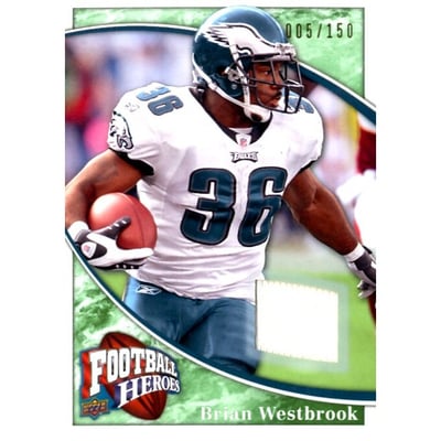 2009 Upper Deck Heroes Jerseys Green #65 Brian Westbrook/150
