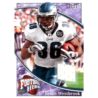 2009 Upper Deck Heroes Jerseys Purple #68 Brian Westbrook