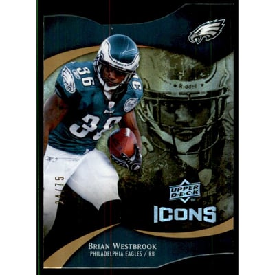 2009 Upper Deck Icons Gold Holofoil Die Cut #10 Brian Westbrook