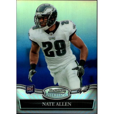 2010 Bowman Sterling Blue Refractors #8 Nate Allen