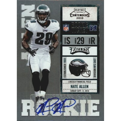 2010 Playoff Contenders #174 Nate Allen AU RC