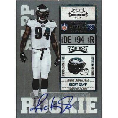 2010 Playoff Contenders #180 Ricky Sapp AU RC
