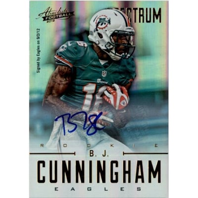 2012 Absolute Spectrum Gold Autographs #105 B.J. Cunningham/299