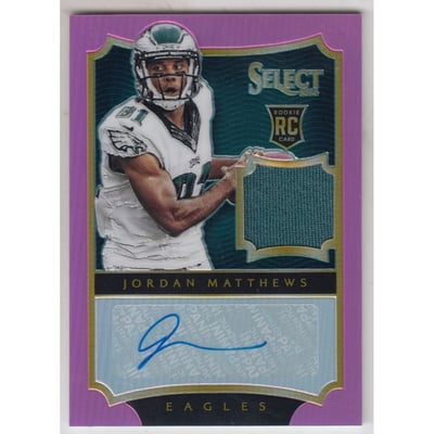 2014 Select Prizm Fuchsia #209 Jordan Matthews JSY AU/75