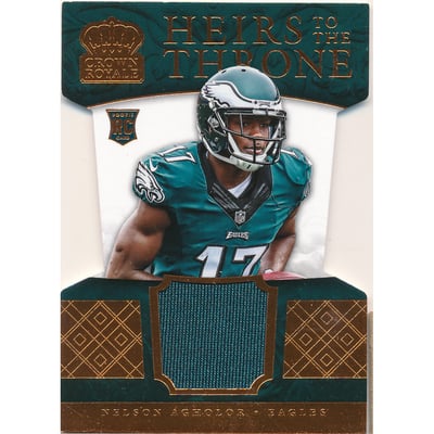 2015 Crown Royale Heirs to the Throne Materials Bronze #HTNA Nelson Agholor