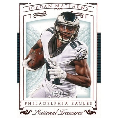 2015 Panini National Treasures Numbers Red #79 Jordan Matthews/81