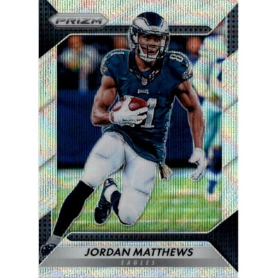 2016 Panini Prizm Prizms Blue Wave #77 Jordan Matthews