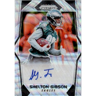 2017 Panini Prizm Rookie Autographs Prizms Blue Wave #RASG Shelton Gibson