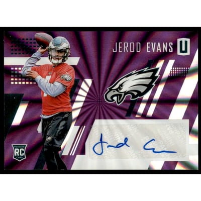 2017 Panini Unparalleled Rookie Autographs Purple #254 Jerod Evans/99