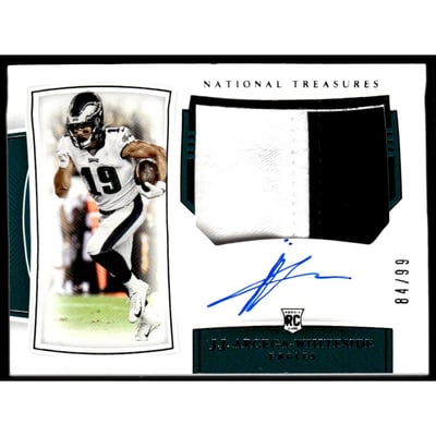 2019 Panini National Treasures #176 J.J. Arcega-Whiteside JSY AU