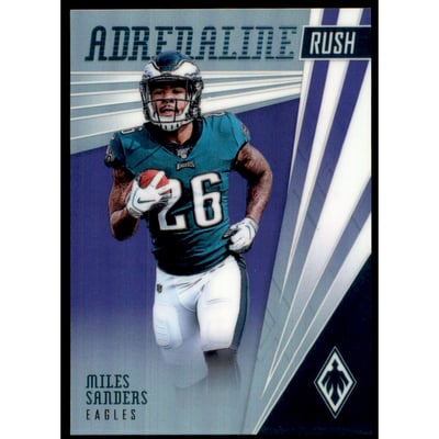 2019 Panini Phoenix Adrenaline Rush Purple #2 Miles Sanders