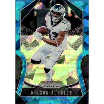 2019 Panini Prizm Prizms Blue Ice #53 Nelson Agholor