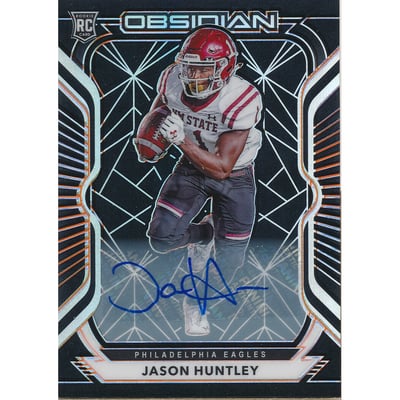 2020 Panini Obsidian Rookie Autographs Electric Etch Orange #190 Jason Huntley/75