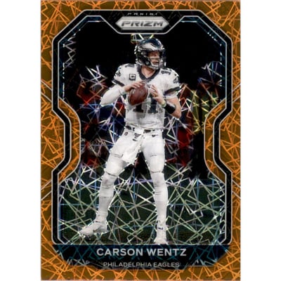 2020 Panini Prizm Prizms Orange Lazer #169 Carson Wentz