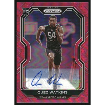 2020 Panini Prizm Rookie Autographs Prizms Pink #344 Quez Watkins