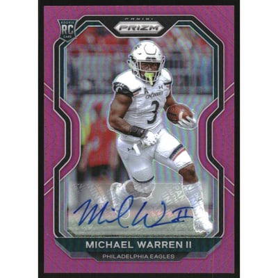 2020 Panini Prizm Rookie Autographs Prizms Pink #345 Michael Warren II