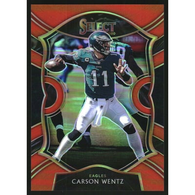 2020 Select Prizm Orange #17 Carson Wentz