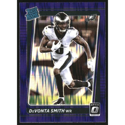 2021 Donruss Optic Purple Shock #205 DeVonta Smith RR