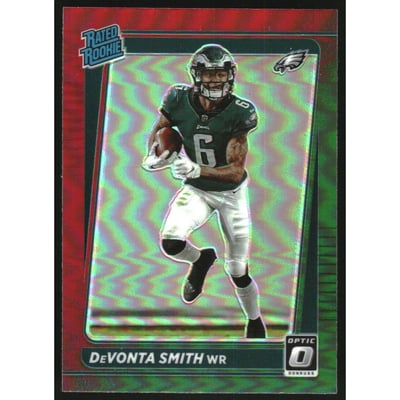 2021 Donruss Optic Rated Rookie Preview Red and Green #261 DeVonta Smith