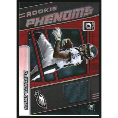 2021 Donruss Optic Rookie Phenoms Jerseys Horizontal Red #5 DeVonta Smith