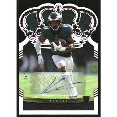 2021 Panini Chronicles Crown Royale Rookie Autographs Pink #15 Kenneth Gainwell