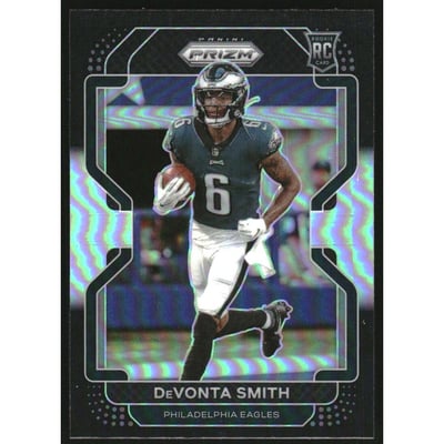 2021 Panini Chronicles Prizm Black Silver #8 DeVonta Smith