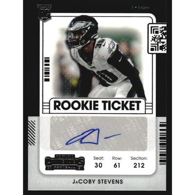 2021 Panini Contenders #265 JaCoby Stevens AU RC