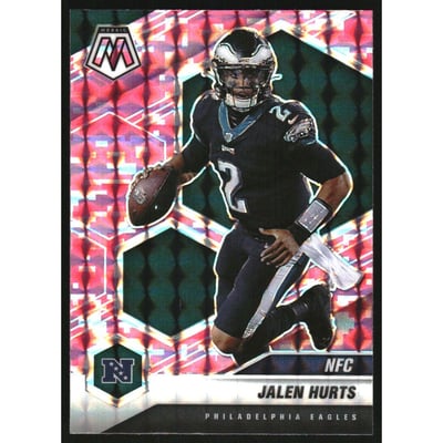 2021 Panini Mosaic Mosaic Camo Pink #208 Jalen Hurts NFC