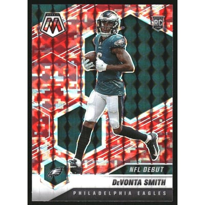 2021 Panini Mosaic Mosaic Camo Red #246 DeVonta Smith DEB