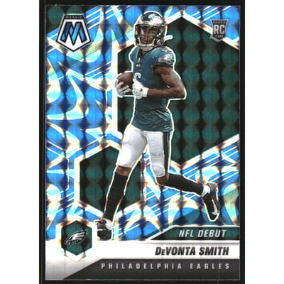 2021 Panini Mosaic Mosaic Reactive Blue #246 DeVonta Smith DEB