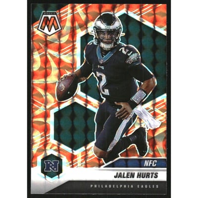 2021 Panini Mosaic Mosaic Reactive Orange #208 Jalen Hurts NFC