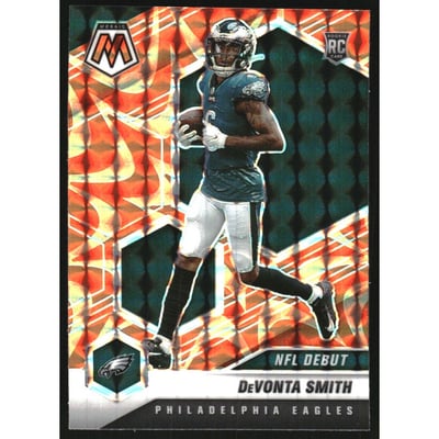 2021 Panini Mosaic Mosaic Reactive Orange #246 DeVonta Smith DEB