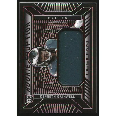 2021 Panini Obsidian Rookie Eruption Materials #17 Kenneth Gainwell