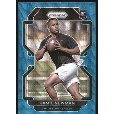 2021 Panini Prizm Prizms Blue Wave #397 Jamie Newman