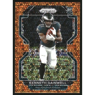 2021 Panini Prizm Prizms Orange Disco #369 Kenneth Gainwell