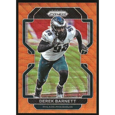 2021 Panini Prizm Prizms Orange Wave #226 Derek Barnett