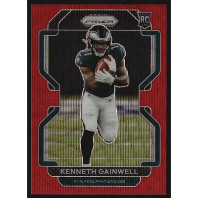 2021 Panini Prizm Prizms Red Wave #369 Kenneth Gainwell