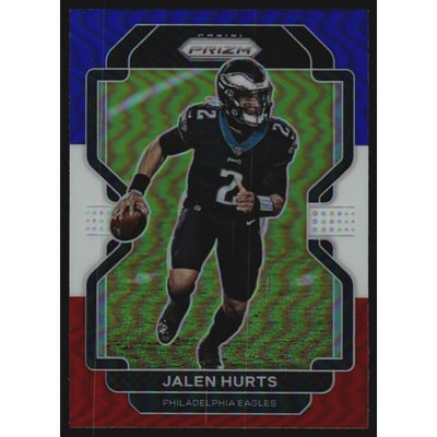 2021 Panini Prizm Prizms Red White and Blue #221 Jalen Hurts