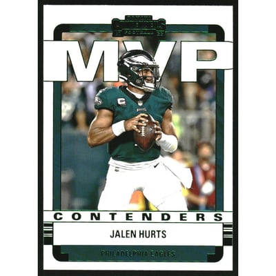 2022 Panini Contenders MVP Contenders Emerald #5 Jalen Hurts