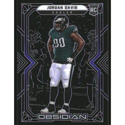 2022 Panini Obsidian Electric Etch Purple #151 Jordan Davis