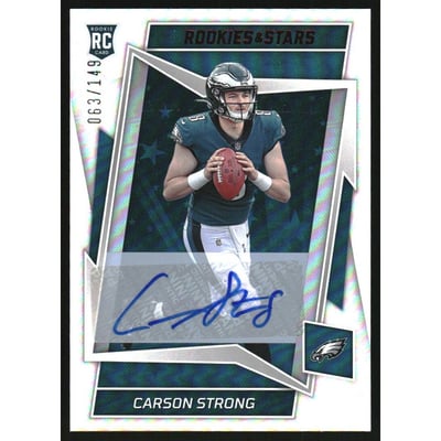 2022 Rookies and Stars Signatures #106 Carson Strong/149