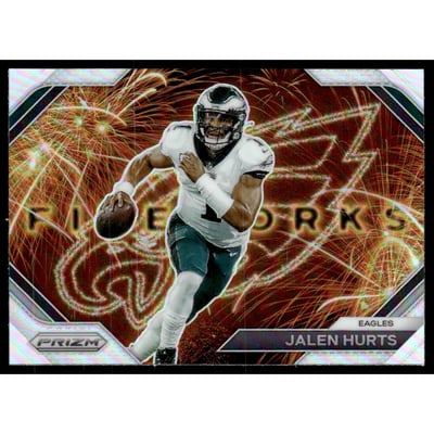 2023 Panini Prizm Fireworks Prizms Silver #1 Jalen Hurts
